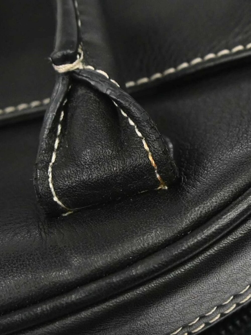 Christian Dior Black Leather Double Saddle Handbag MA-0064 197437 - Picture 5 of 14